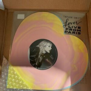 Taylor Swift Lover Live From Paris Vinyl - Pink and Yellow